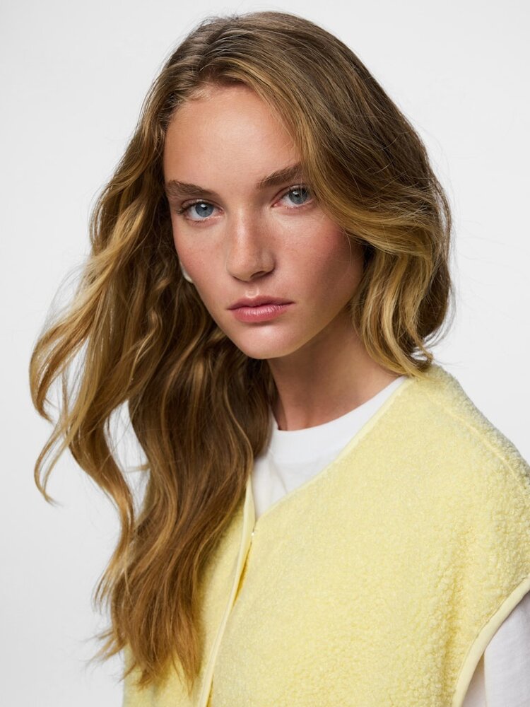 Pieces Pieces | Teddy vest Katty french vanilla NOOS