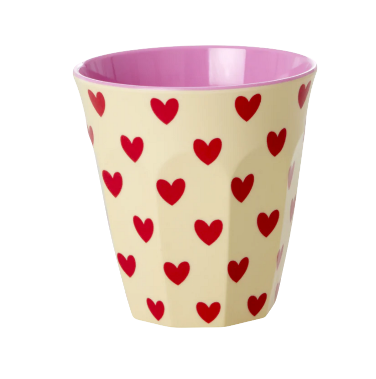 Rice Rice | Mok melamine hartjes creme