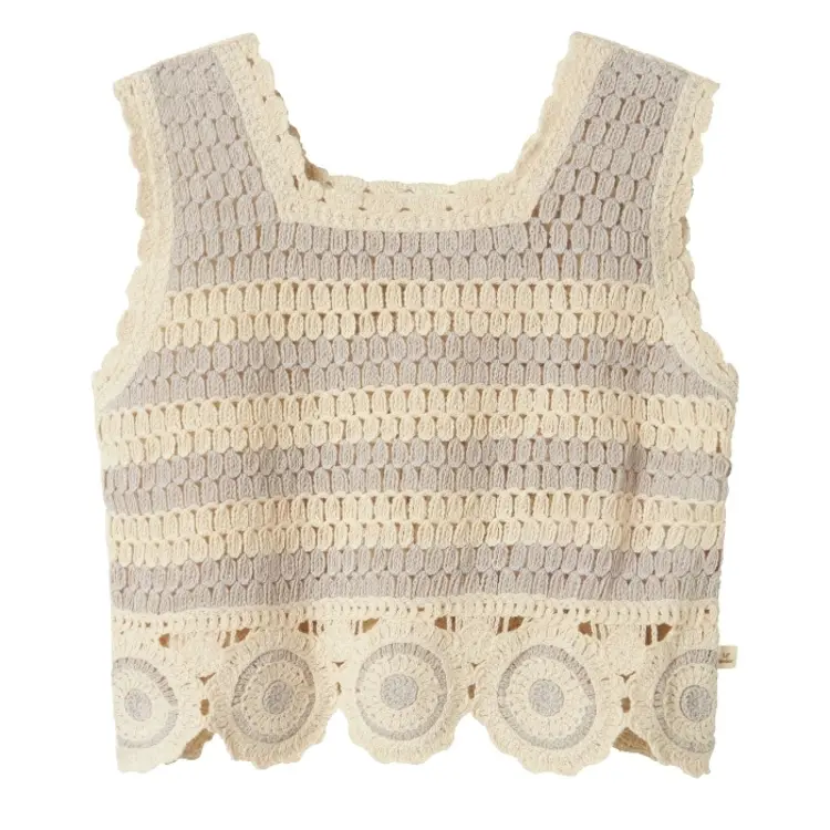 Lil Atelier Lil Atelier | Top gehaakt Fauna vapor blue