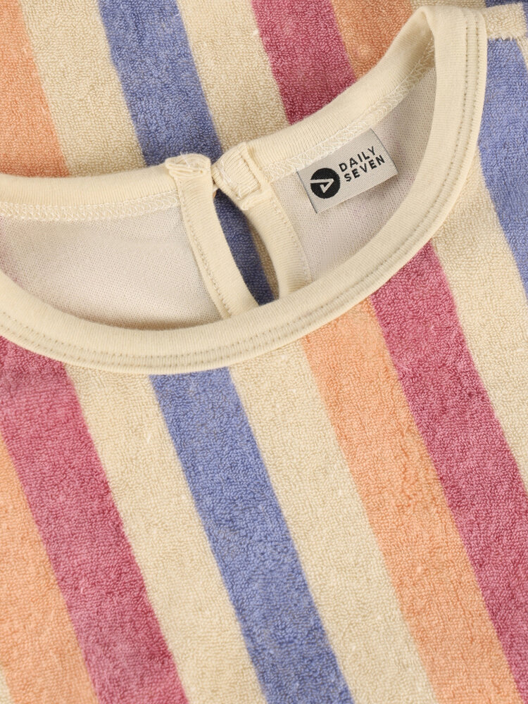 Daily7 Daily7 | Top Terry stripe heather rose