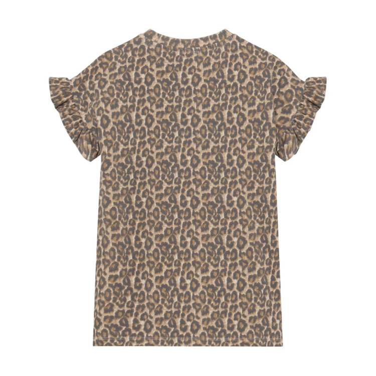 Daily7 Daily7 | T-shirt jurk Leopard sandshell