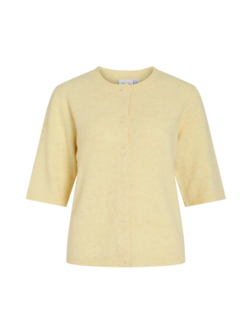 Vila | Gebreid vestje Liga pastel geel NOOS