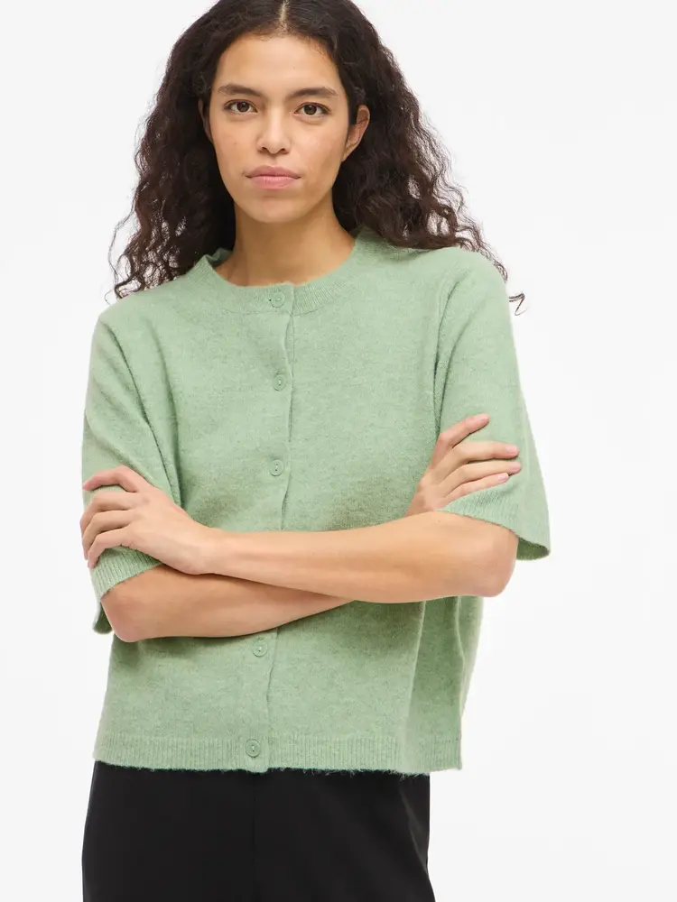 vila Vila | Gebreid vestje Liga smoke green NOOS