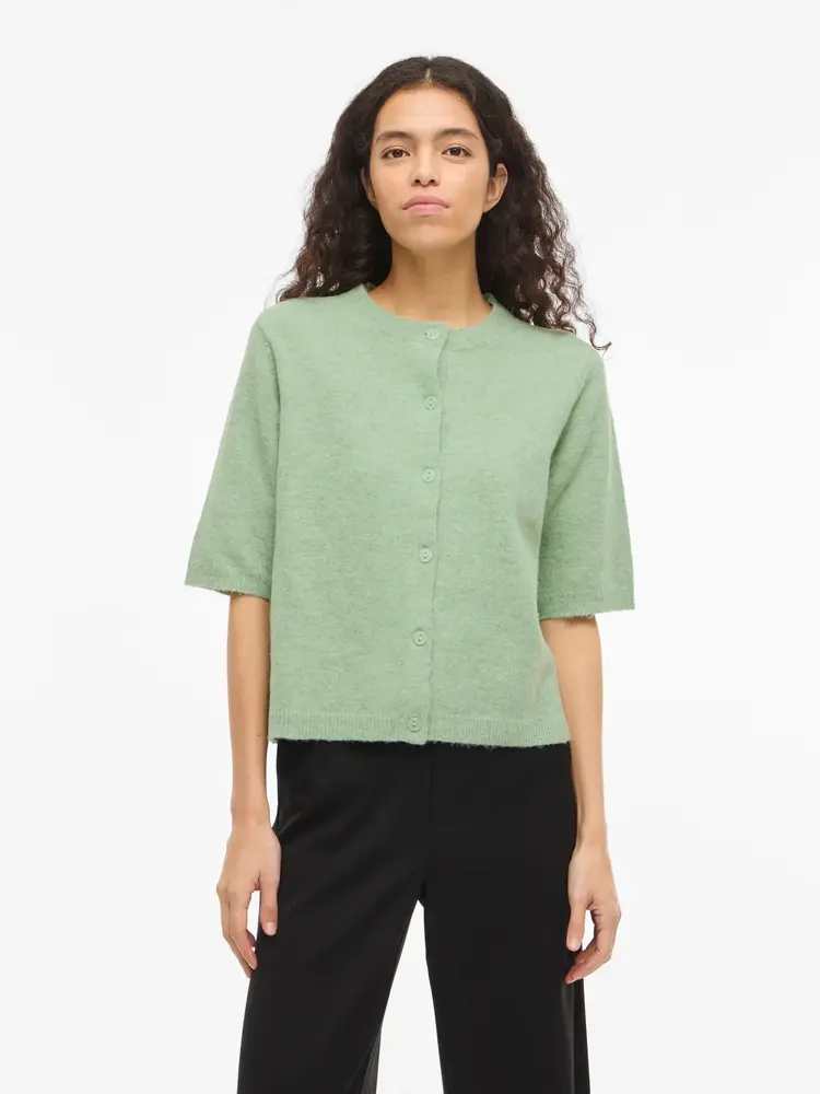 vila Vila | Gebreid vestje Liga smoke green NOOS