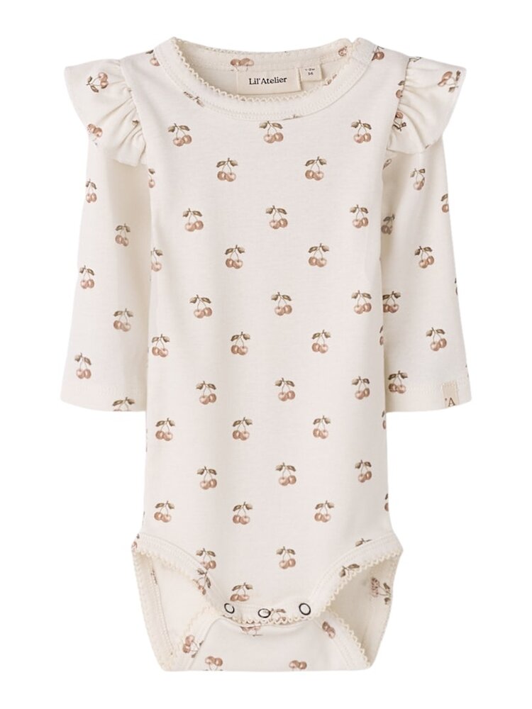 Lil Atelier Lil Atelier | Romper Layo Kep coconut milk cherry