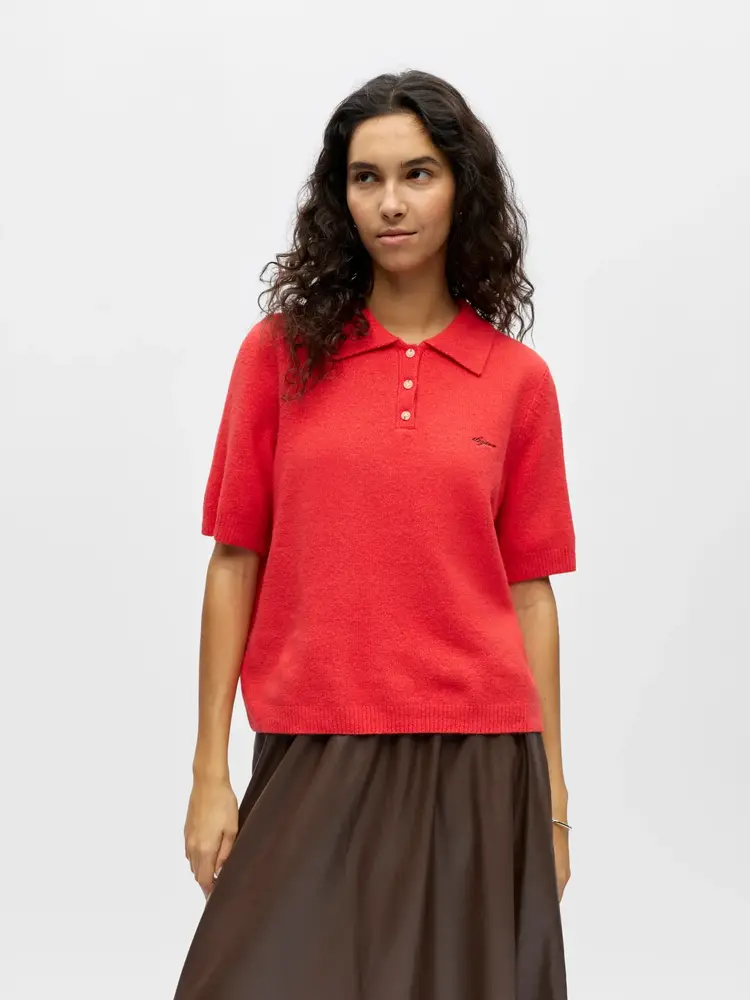 Object Object | Gebreide polo poinsetta