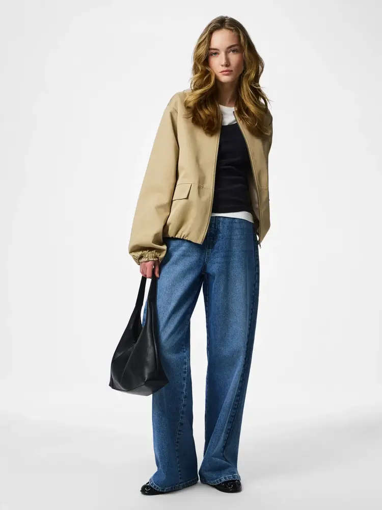 Pieces Pieces | Bomber jasje Berit travertine