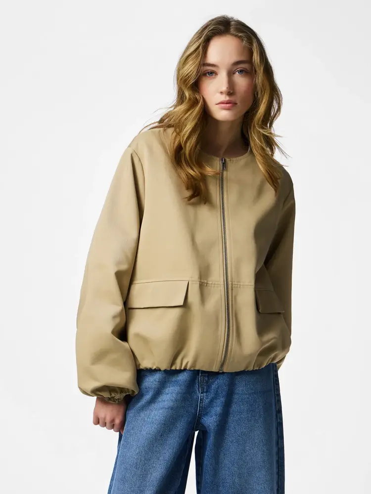 Pieces Pieces | Bomber jasje Berit travertine