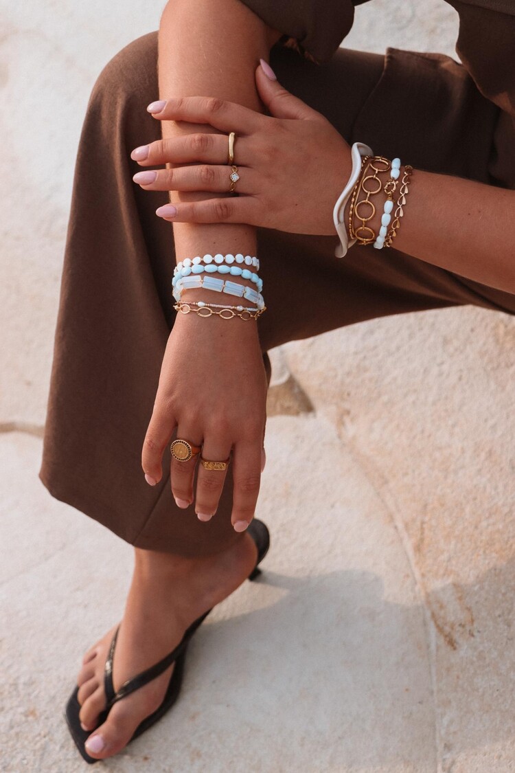 label Kiki Label Kiki | Armband Shades of blue gold