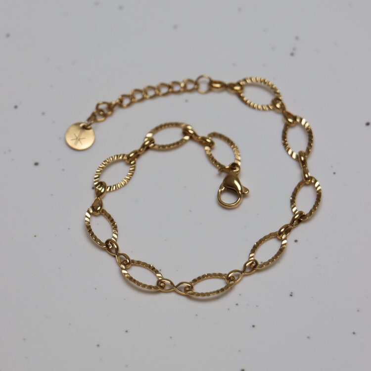 label Kiki Label Kiki | Armband Oval line gold