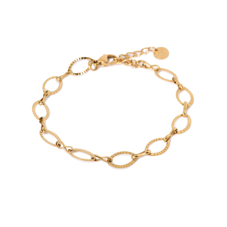 label Kiki Label Kiki | Armband Oval line gold