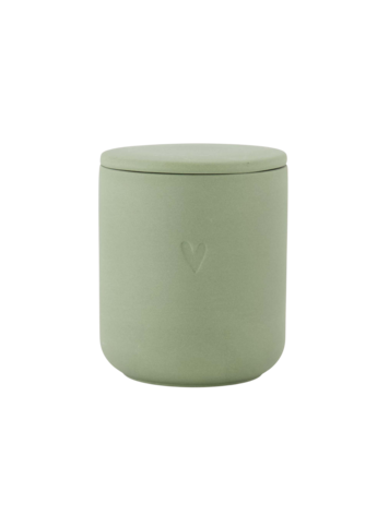 Zusss Zusss | Geurkaars keramiek hartje groen