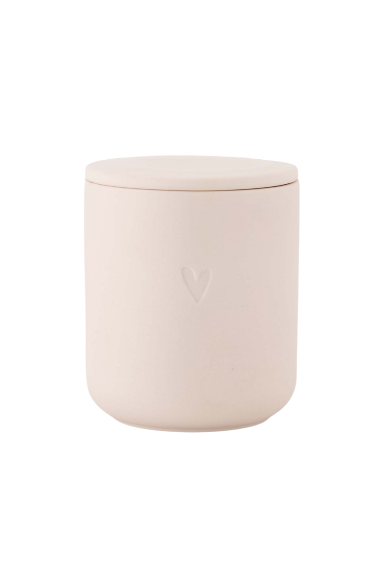 Zusss Zusss | Geurkaars keramiek hartje lichtroze