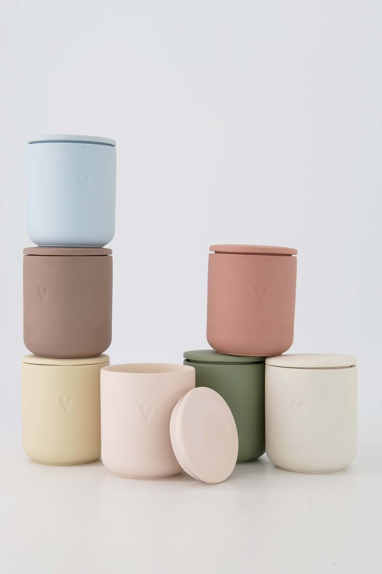 Zusss Zusss | Geurkaars keramiek hartje blauw