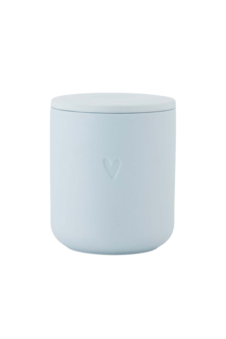 Zusss Zusss | Geurkaars keramiek hartje blauw
