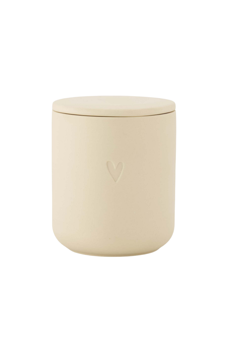 Zusss Zusss | Geurkaars keramiek hartje zand