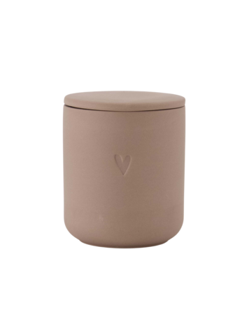 Zusss Zusss | Geurkaars keramiek hartje bruin
