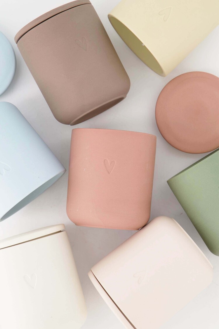 Zusss Zusss | Geurkaars keramiek hartje bruin