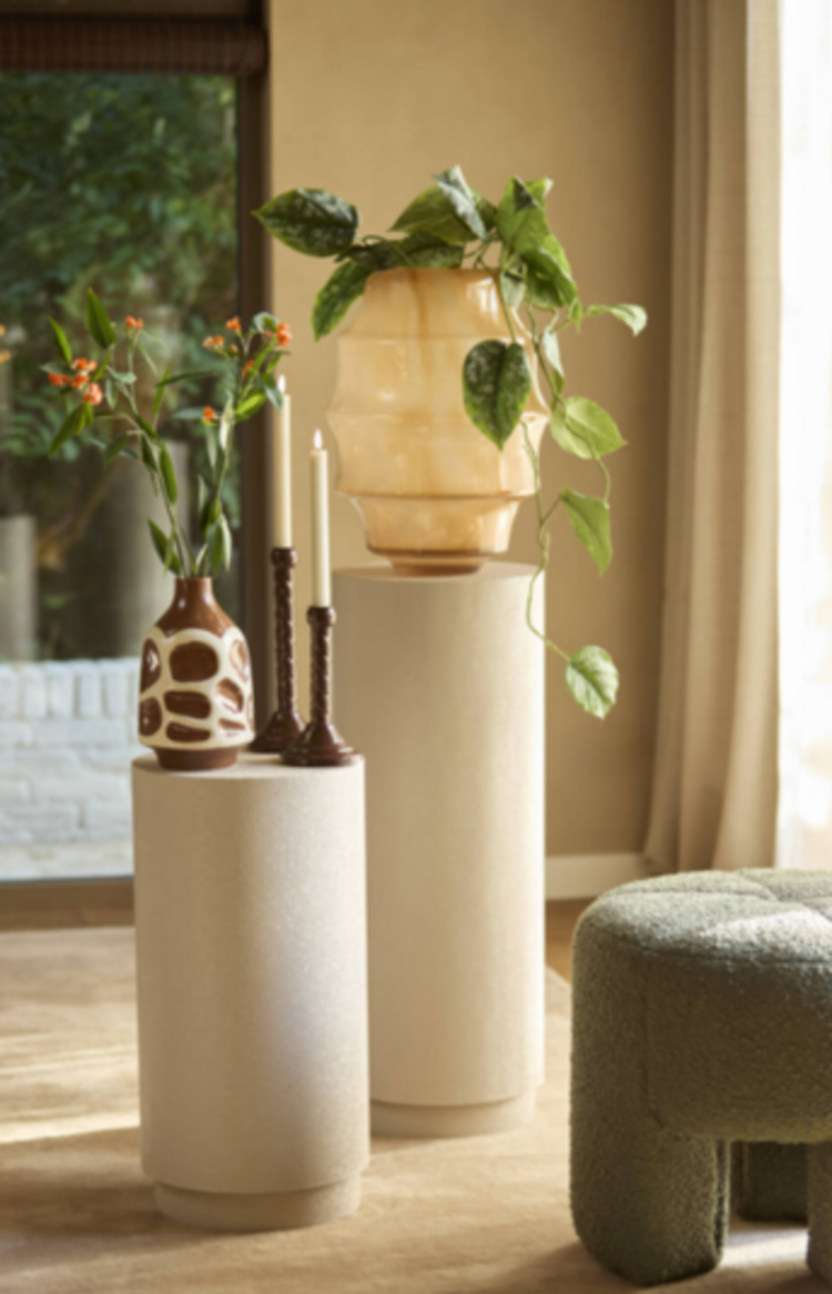 Light & Living Light & Living | Kandelaar Naleira donker bruin 10x28cm