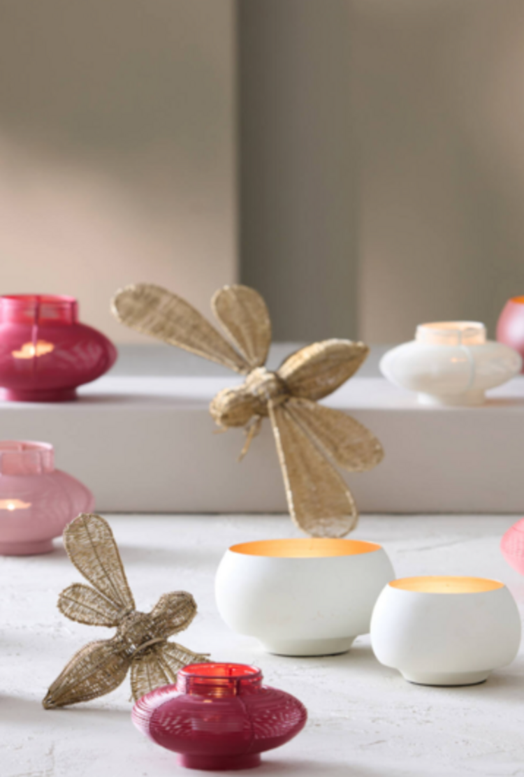 Light & Living Light & Living | Windlicht Rapallo creme/goud 15x9cm