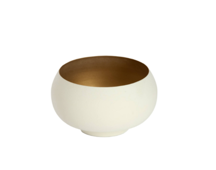 Light & Living Light & Living | Windlicht Rapallo creme/goud 15x9cm
