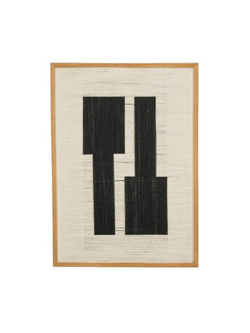 Selected by Selected By | Schilderij touw zwart beige 70x50cm