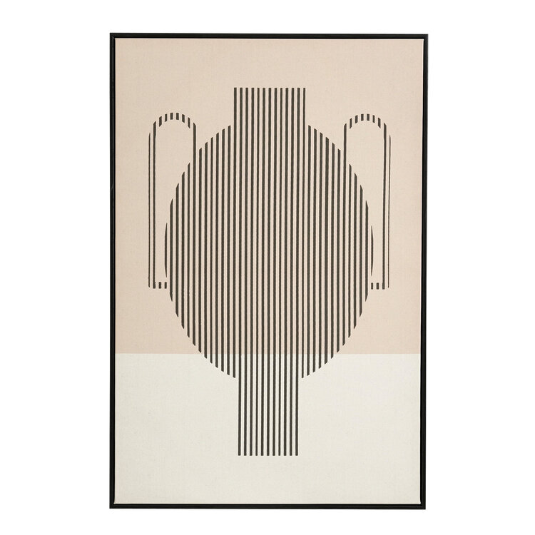 Selected by Selected By | Schilderij Vaas zwart 90x60cm