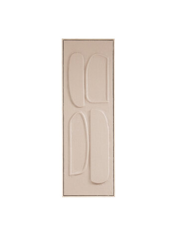 Selected by Selected By | Schilderij beige organisch 90x30cm