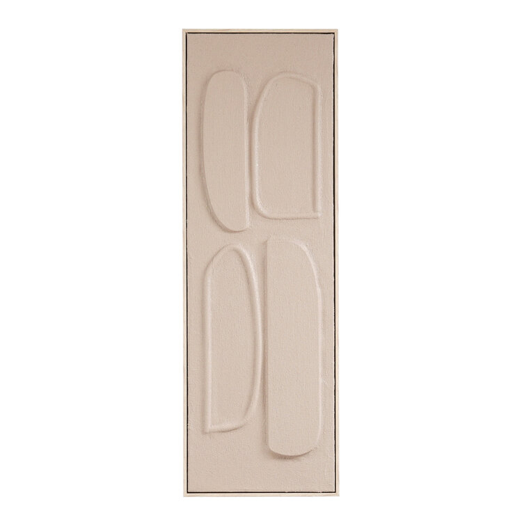 Selected by Selected By | Schilderij beige organisch 90x30cm