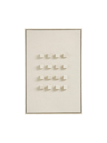 Selected by Selected By | Schilderij off white blokjes 60x40cm