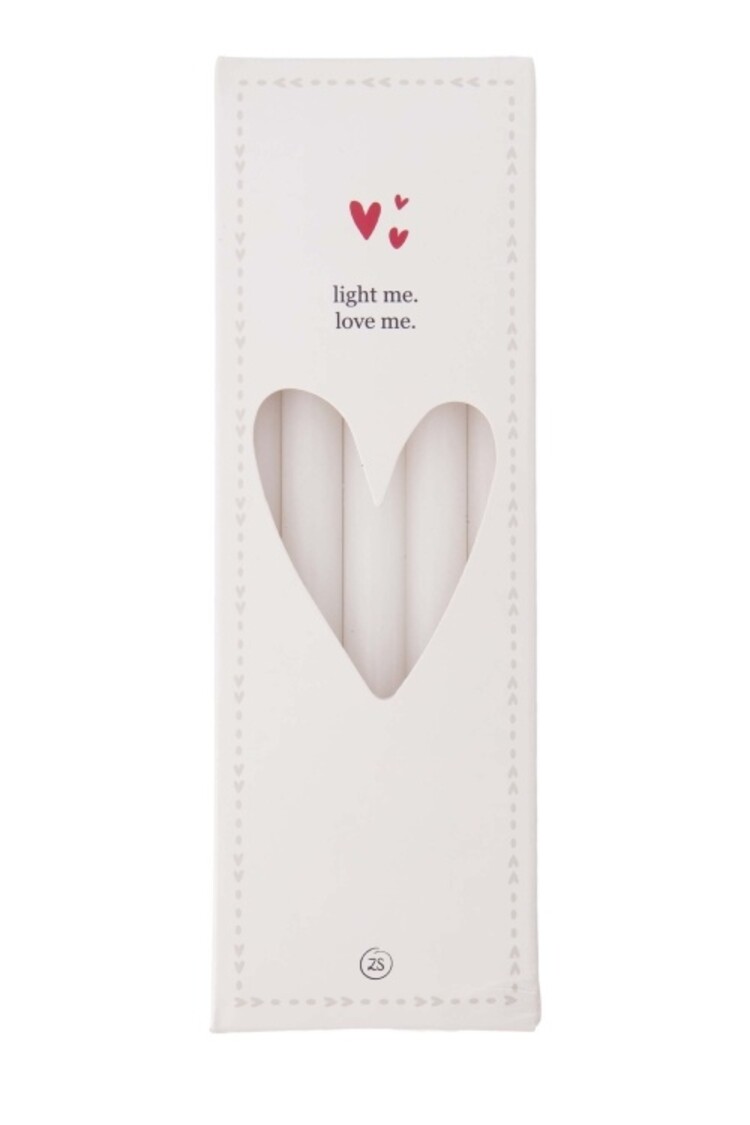 Zusss Zusss | Doosje met 10 smalle kaarsjes off white