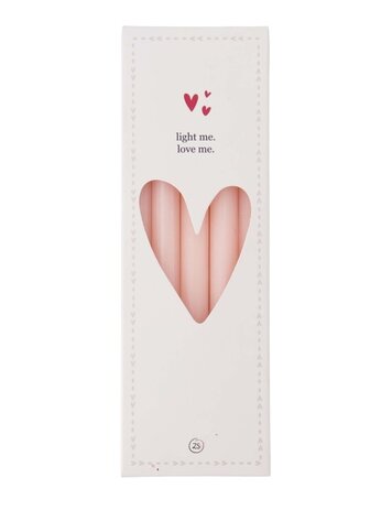 Zusss Zusss | Doosje met 10 smalle kaarsjes roze