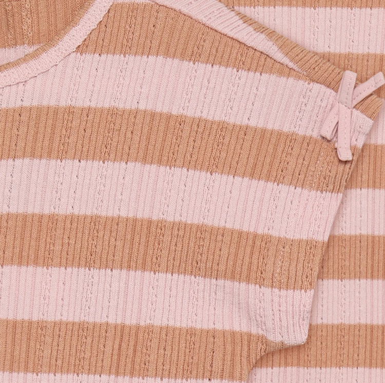 Daily7 Daily7 | T-shirt Fancy stripe silver pink