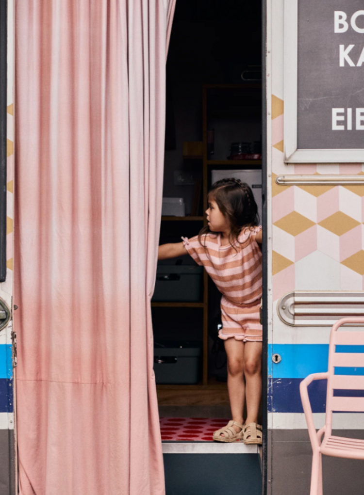 Daily7 Daily7 | T-shirt Fancy stripe silver pink