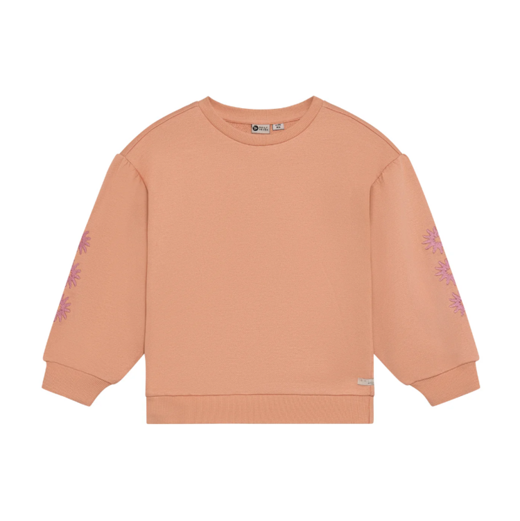 Daily7 Daily7 | Sweater Embroidery sleeve dusty coral