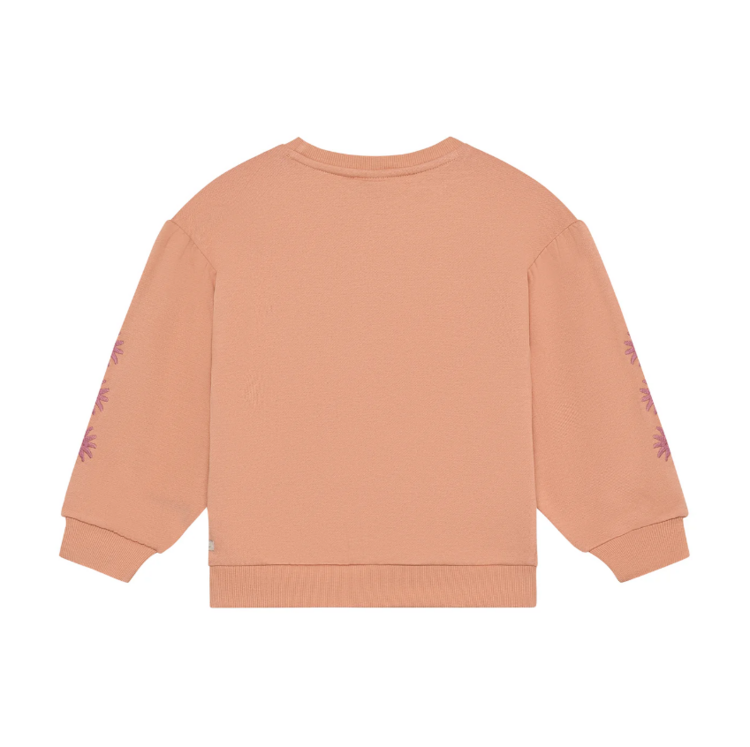 Daily7 Daily7 | Sweater Embroidery sleeve dusty coral