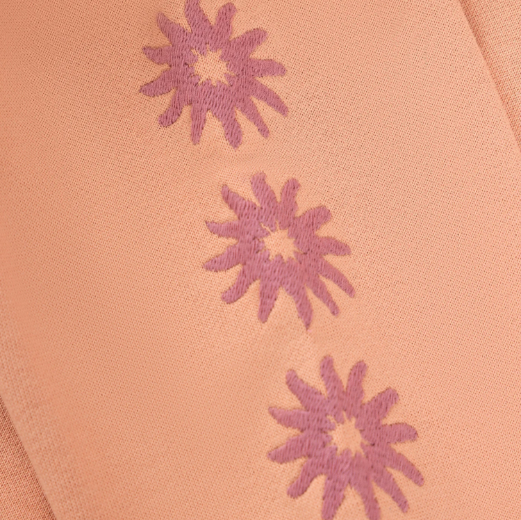 Daily7 Daily7 | Sweater Embroidery sleeve dusty coral