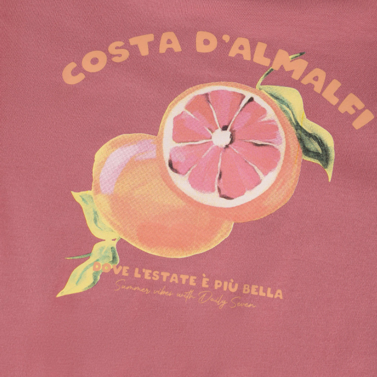 Daily7 Daily7 | T-shirt backprint heather rose