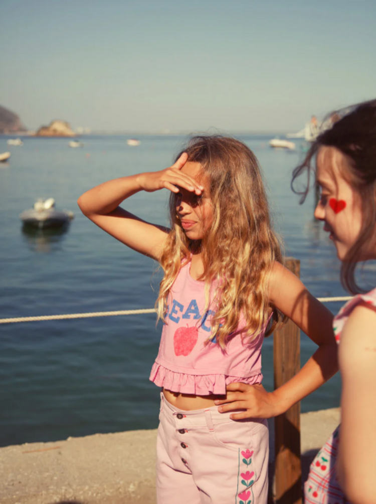 Piupiuchick Piupiuchick | Top Peace print pink