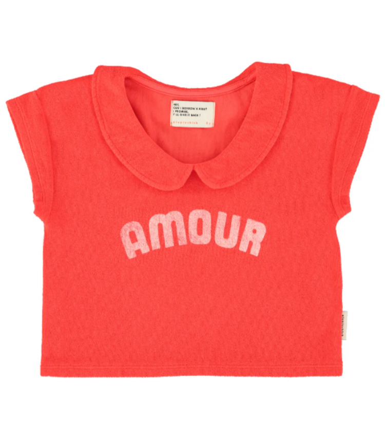 Piupiuchick Piupiuchick | T-shirt Peter pan Amour red