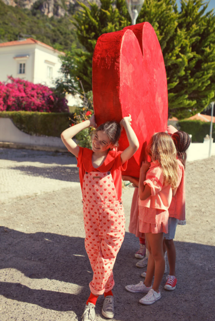 Piupiuchick Piupiuchick | T-shirt Peter pan Amour red