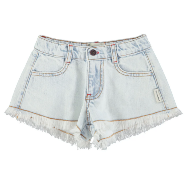 Piupiuchick Piupiuchick | Short fringes washed blue denim
