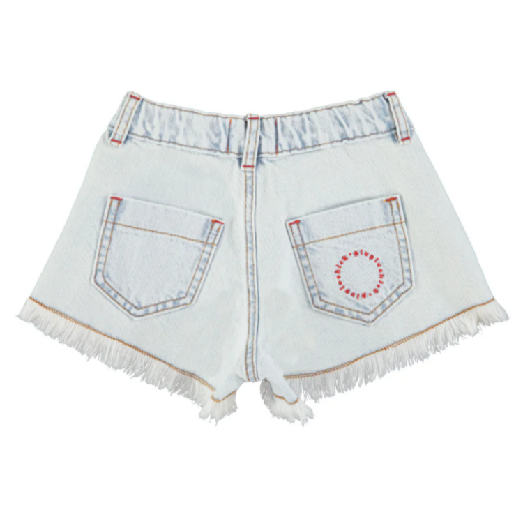 Piupiuchick Piupiuchick | Short fringes washed blue denim