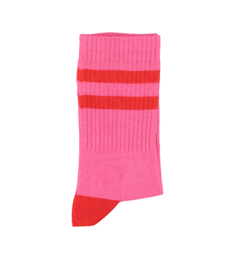 Piupiuchick Piupiuchick | Sokken pink red stripes 8Y