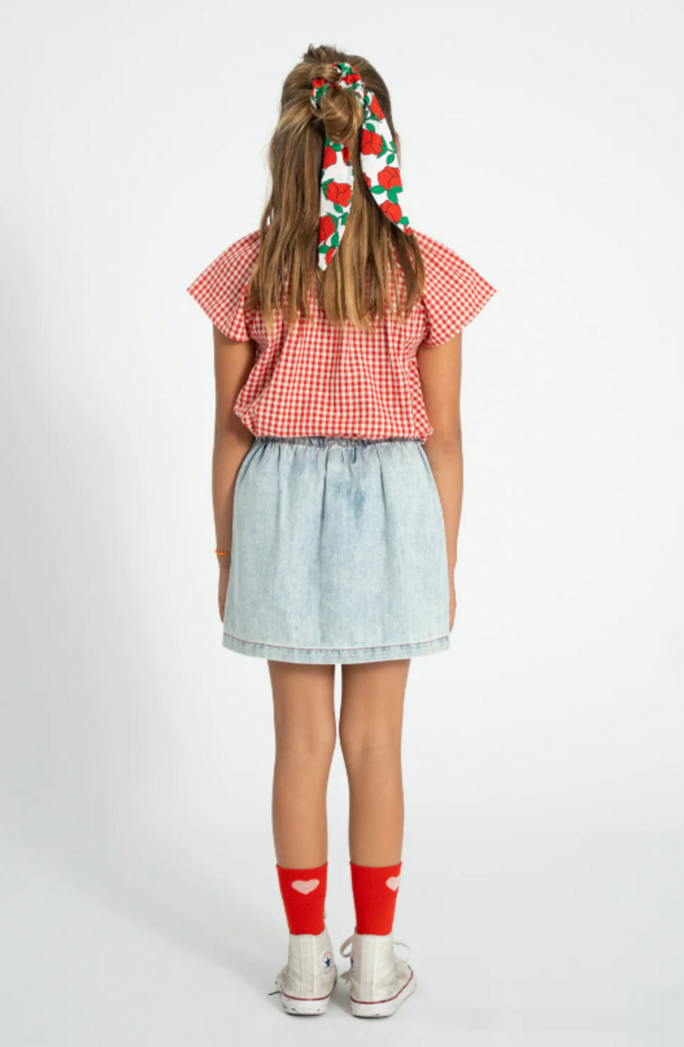 Piupiuchick Piupiuchick | Sokken red ecru hearts 8Y