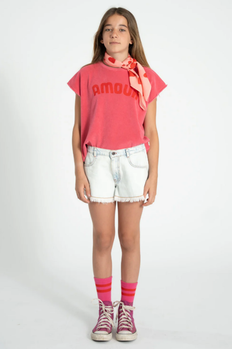 Piupiuchick Piupiuchick | Top Amour print pink