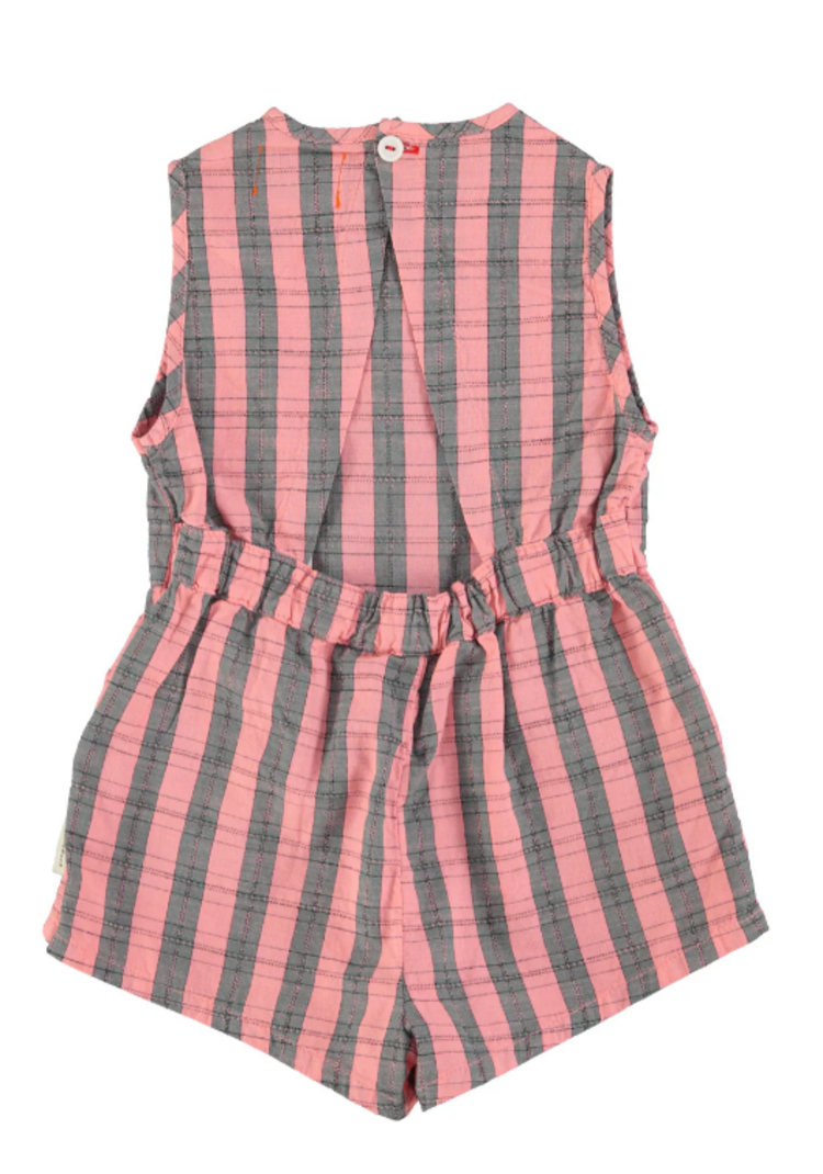 Piupiuchick Piupiuchick | Short jumpsuit pink checkered