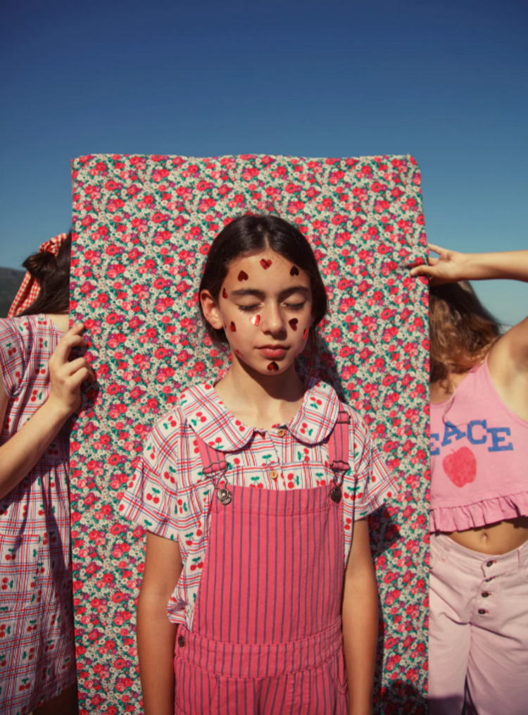 Piupiuchick Piupiuchick | Tuinbroek indigo stripes pink