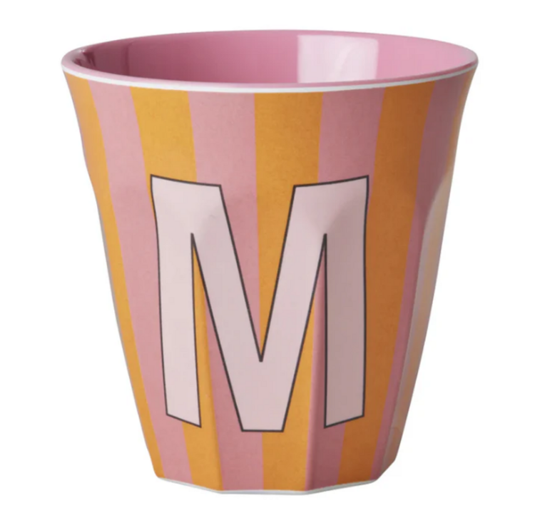 rice Rice | Mok melamine M oranje stripes