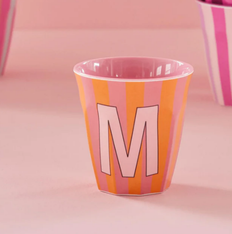 rice Rice | Mok melamine M oranje stripes